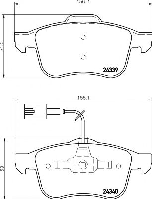 set placute frana,frana disc