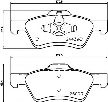 set placute frana,frana disc