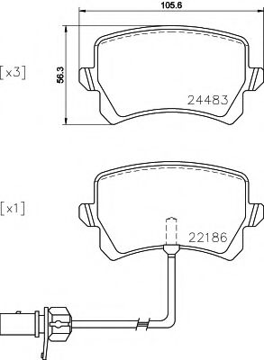 set placute frana,frana disc