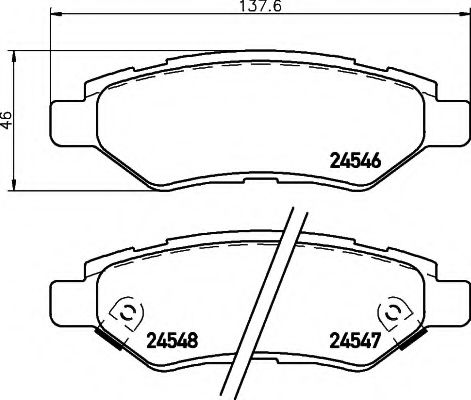 set placute frana,frana disc