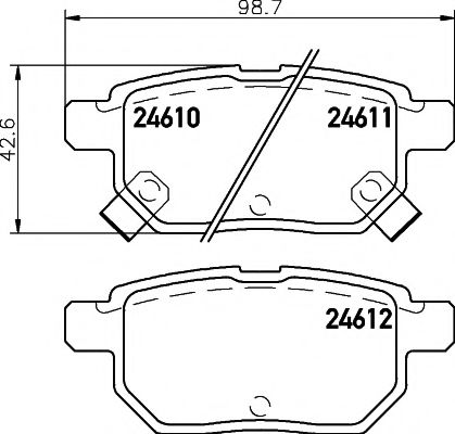 set placute frana,frana disc