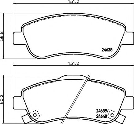 set placute frana,frana disc