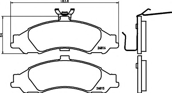 set placute frana,frana disc