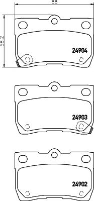 set placute frana,frana disc