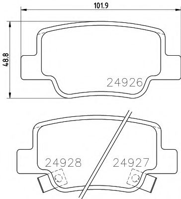 set placute frana,frana disc