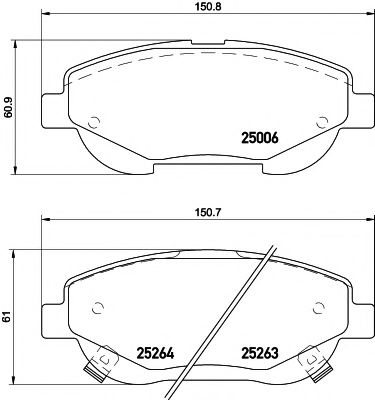 set placute frana,frana disc