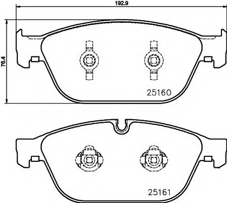 set placute frana,frana disc