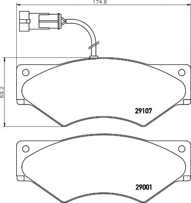 set placute frana,frana disc