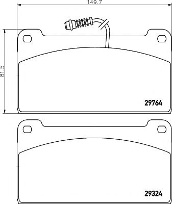 set placute frana,frana disc