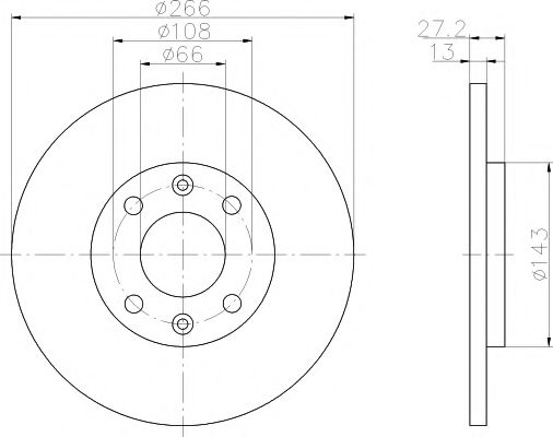 Set frana, frana disc