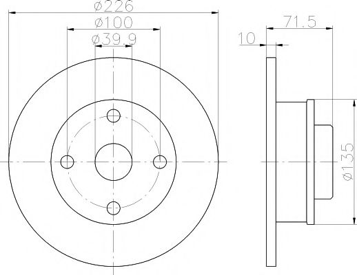 Set frana, frana disc