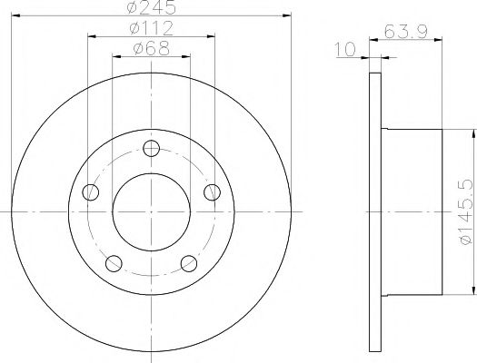 Set frana, frana disc