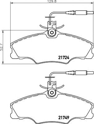 Set frana, frana disc