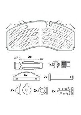 set placute frana,frana disc