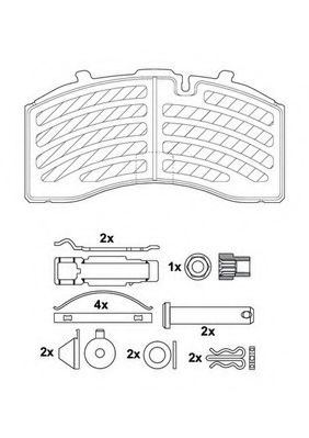 set placute frana,frana disc