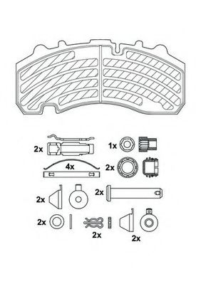 set placute frana,frana disc