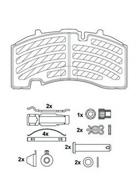 set placute frana,frana disc