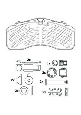 set placute frana,frana disc