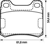 set placute frana,frana disc