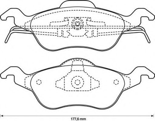 set placute frana,frana disc