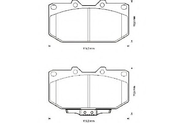 set placute frana,frana disc