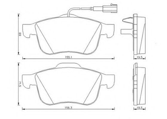 set placute frana,frana disc