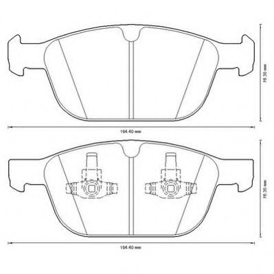 set placute frana,frana disc