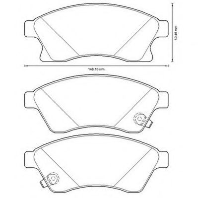 set placute frana,frana disc