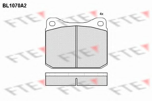 set placute frana,frana disc