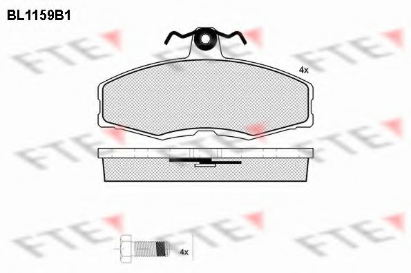 set placute frana,frana disc