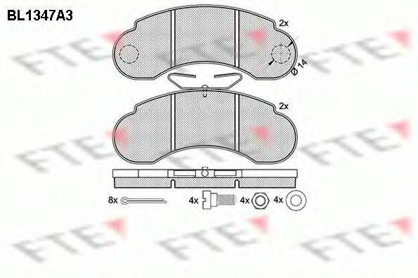 set placute frana,frana disc