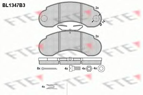 set placute frana,frana disc