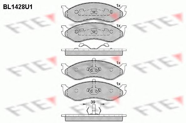 set placute frana,frana disc