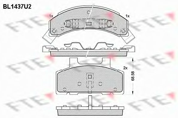 set placute frana,frana disc