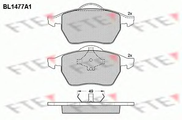 set placute frana,frana disc