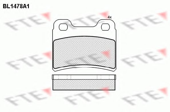 set placute frana,frana disc