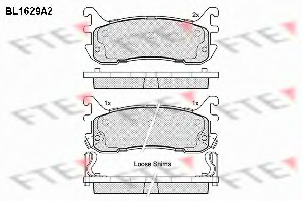 set placute frana,frana disc