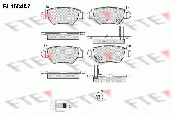 set placute frana,frana disc