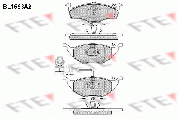 set placute frana,frana disc