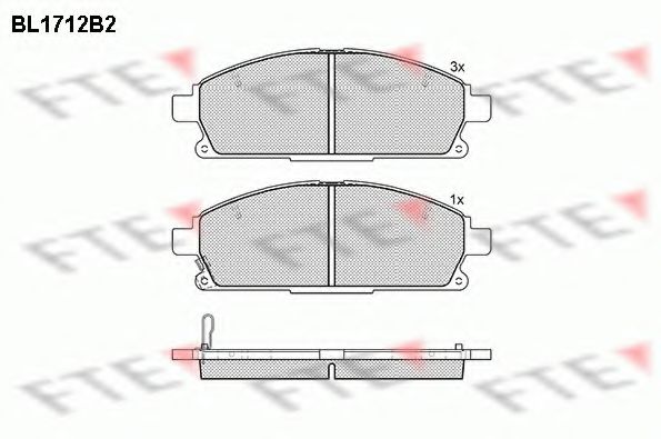 set placute frana,frana disc