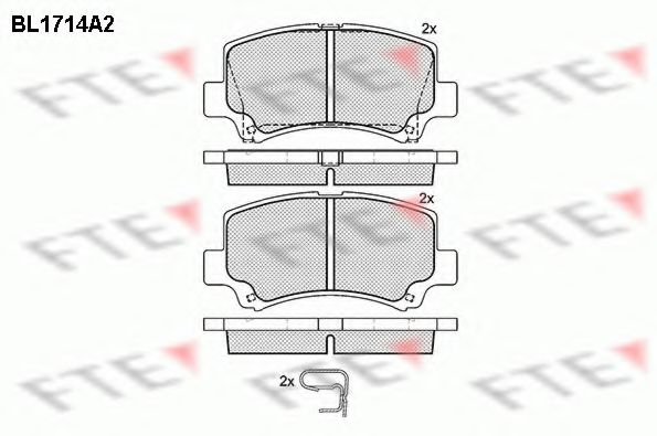 set placute frana,frana disc