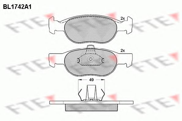 set placute frana,frana disc