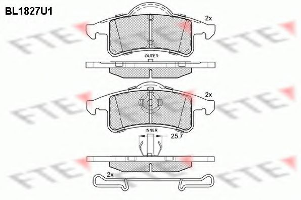 set placute frana,frana disc