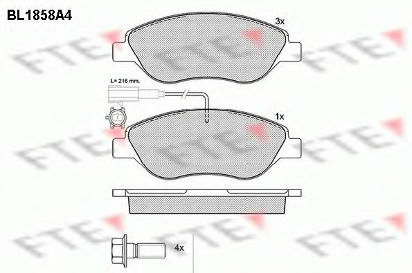 set placute frana,frana disc