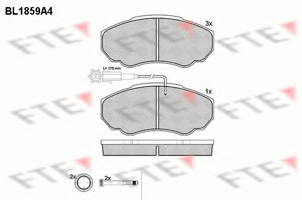 set placute frana,frana disc