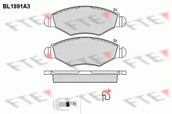 set placute frana,frana disc