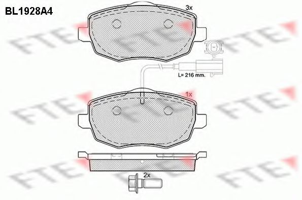 set placute frana,frana disc