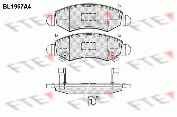 set placute frana,frana disc