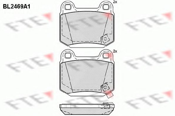 set placute frana,frana disc