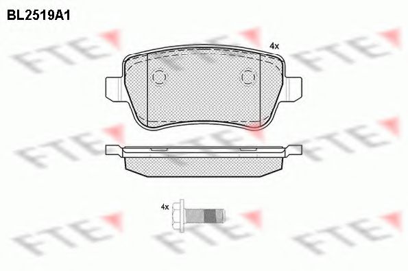 set placute frana,frana disc